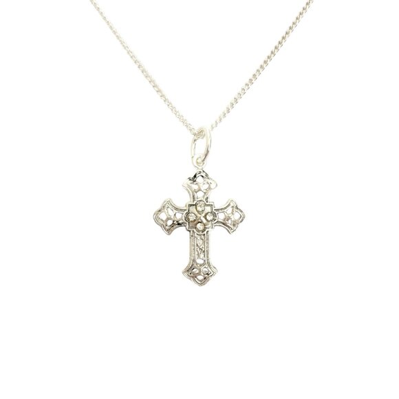 VIRGINS SAINTS & ANGELS VSA Basilica Cross Charm Necklace in Silver - Picture 4 of 7